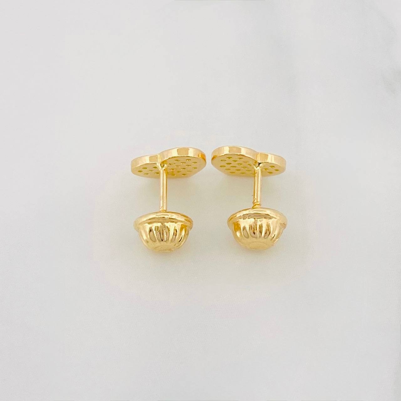 Topos Corazón Tupido 0.95g / 7.3mm Oro Amarillo 18K