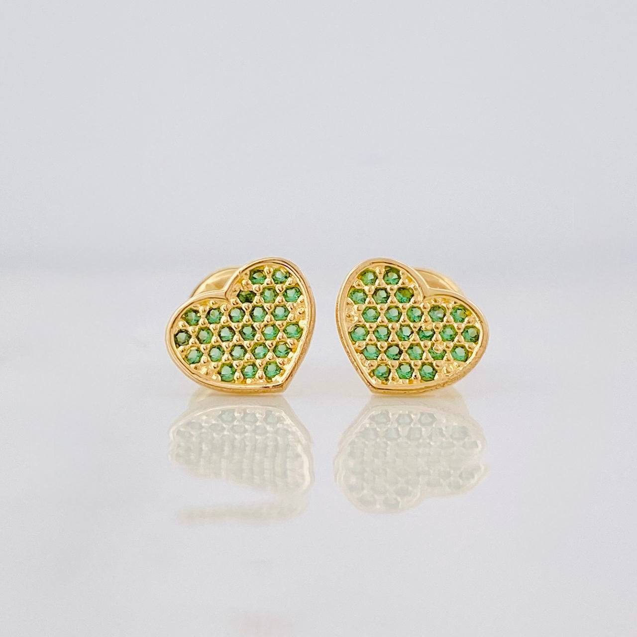 Topos Corazón Tupido 0.95g / 7.3mm Oro Amarillo 18K