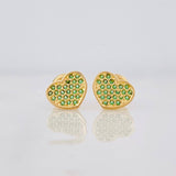 Topos Corazón Tupido 0.95g / 7.3mm Oro Amarillo 18K