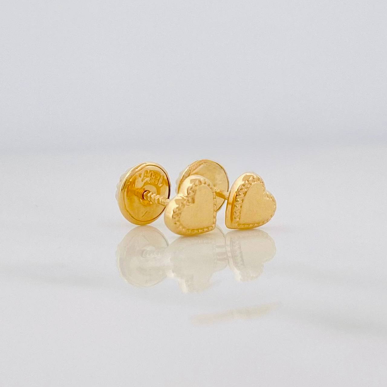 Topos Corazón Punteados 0.5g / 5mm Oro Amarillo 18K