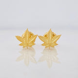 Topos Hojas Punteadas 0.8g / 7.6mm Oro Amarillo 18K