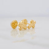 Topos Cruz Diamantada 0.6g / 5.9mm Oro Amarillo 18K