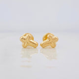 Topos Cruz Diamantada 0.6g / 5.9mm Oro Amarillo 18K
