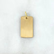 Dije Placa Rectangular 1.7gr / 2.5cm-1.1cm / Lisa Texturizada Oro Amarillo