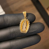 Dije Virgen de Guadalupe 4.2gr / 2.9cm Circones Negros Blancos Oro Amarillo