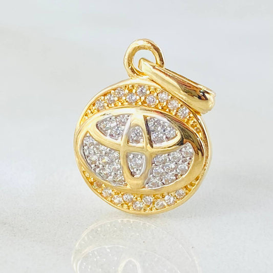 Dije Circulo Marca Automovil 2.25gr / 2.2cm / Oro Amarillo 18K