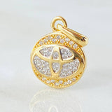Dije Circulo Marca Automovil 2.25gr / 2.2cm / Oro Amarillo 18K