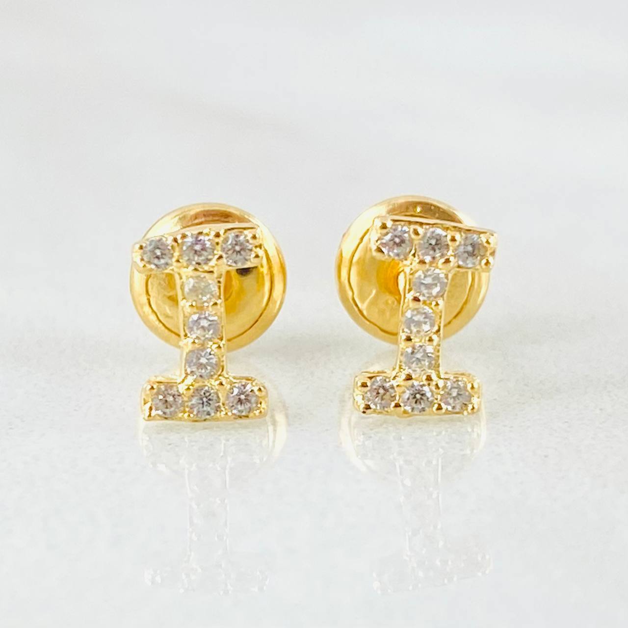 Topos Letra I 0.75gr / 4.3mm Oro Amarillo 18K *
