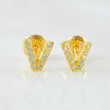 Topos Letra V 0.85gr / Oro Amarillo 18K