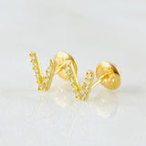 Topos Letra V 0.85gr / Oro Amarillo 18K