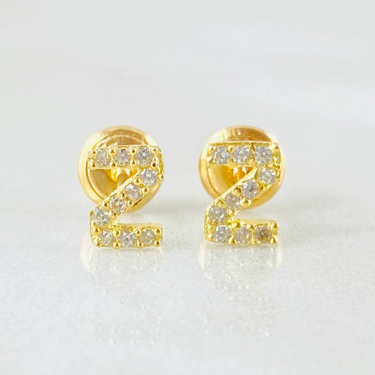 Topos Letra Z 0.7gr / Oro Amarillo 18K