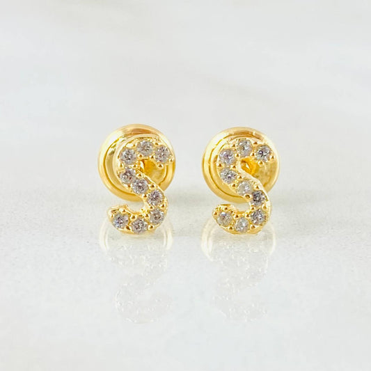 Topos Letra S 0.75gr / Oro Amarillo 18K