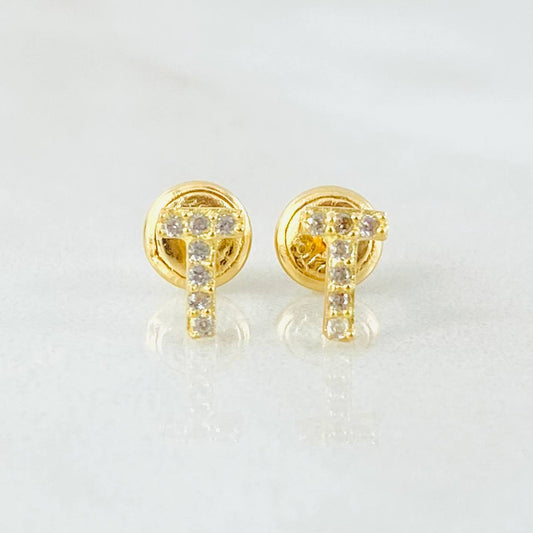 Topos Letra T 0.65gr / 4.3mm Oro Amarillo 18K ©