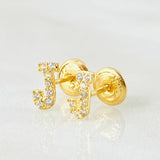 Topos Letra J 0.6gr / Oro Amarillo 18K