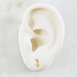 Topos Letra J 0.65gr / Oro Amarillo 18K