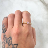 Anillo Solitario Coronado 2.05gr / T6 3/4 / Oro 18K ©