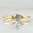 Anillo Solitaro Rombo Hueco 1.5gr / T6 1/2 / Oro 18K ©