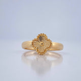Anillo Trebol 2.1gr / T6 3/4 / Oro Amarillo 18K $