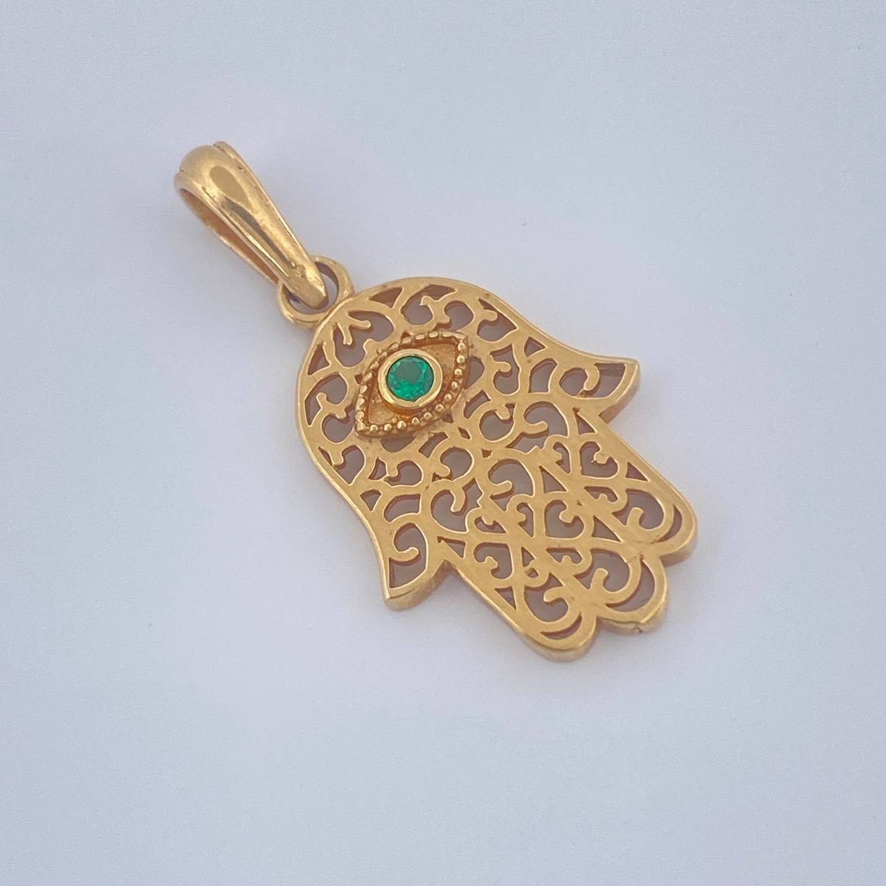 Dije Mano Hamsa 1.3gr / 2.6cm / Oro Amarillo 18K $