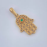 Dije Mano Hamsa 1.3gr / 2.6cm / Oro Amarillo 18K $
