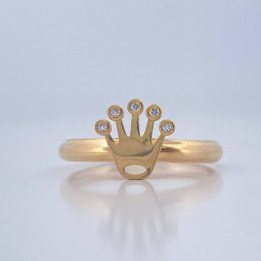Anillo Corona RX 1.15gr / T5 3/4 / Oro Amarillo 18K $
