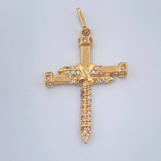 Dije Cruz Clavo 2.3gr / 3.4cm / Oro Amarillo 18K $
