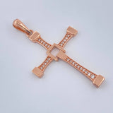 Dije Cruz Movil 2.9gr / 4.4cm / Oro Rosa 18K $