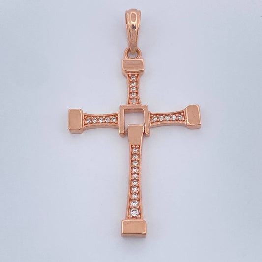 Dije Cruz Movil 2.9gr / 4.4cm / Oro Rosa 18K $
