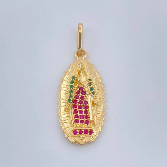 Dije Virgen De Guadalupe 2.8gr / 3.2cm / Oro Amarillo 18K $