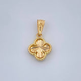 Dije Trebol Dorado 1.3gr / 1.8cm / Oro Amarillo Nac.Esp. 18K $