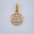 Dije Circulo Marca Automovil 2.3gr / 2.3cm / Dos Oros Amarillo Blanco 18K $