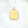 Dije Placa Rectangular Curvo 1.85gr / 2.8cm-1.5cm / Lisa Texturizada Oro Amarillo