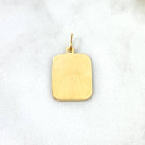 Dije Placa Rectangular Curvo 1.85gr / 2.8cm-1.5cm / Lisa Texturizada Oro Amarillo
