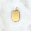 Dije Placa Rectangular Ovalada 1.55gr / 2.3cm-1.3cm / Lisa Texturizada Oro Amarillo