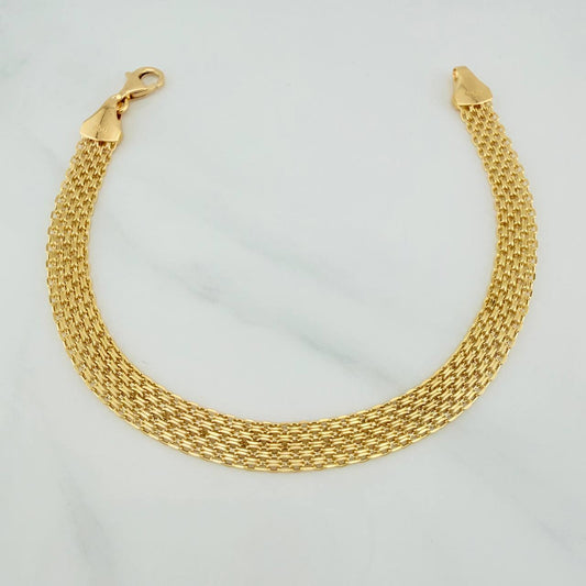 Pulso Chino 4.85gr / 20cm / 6.45mm Oro Amarillo +1 18K $