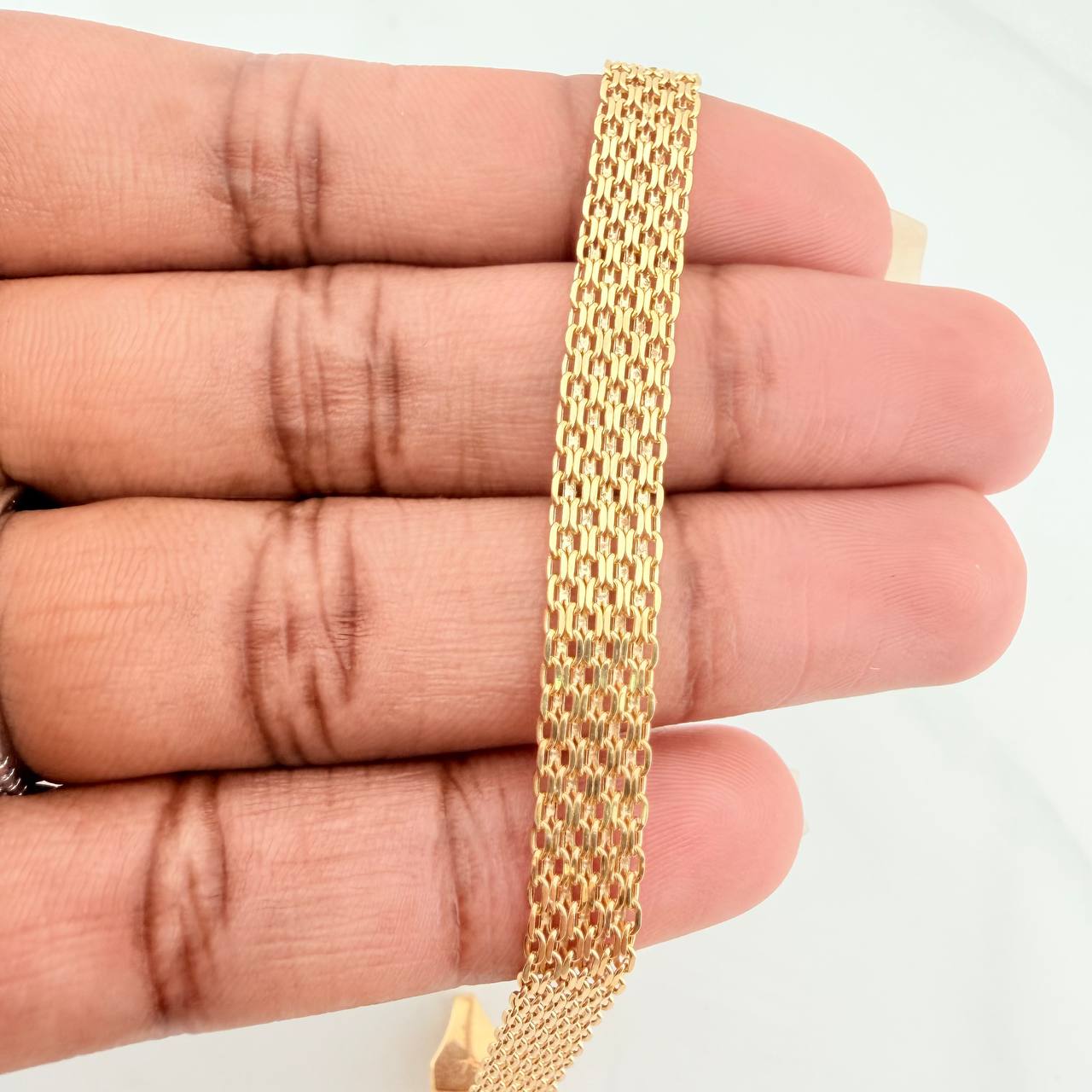 Pulso Chino 4.85gr / 20cm / 6.45mm Oro Amarillo +1 18K $
