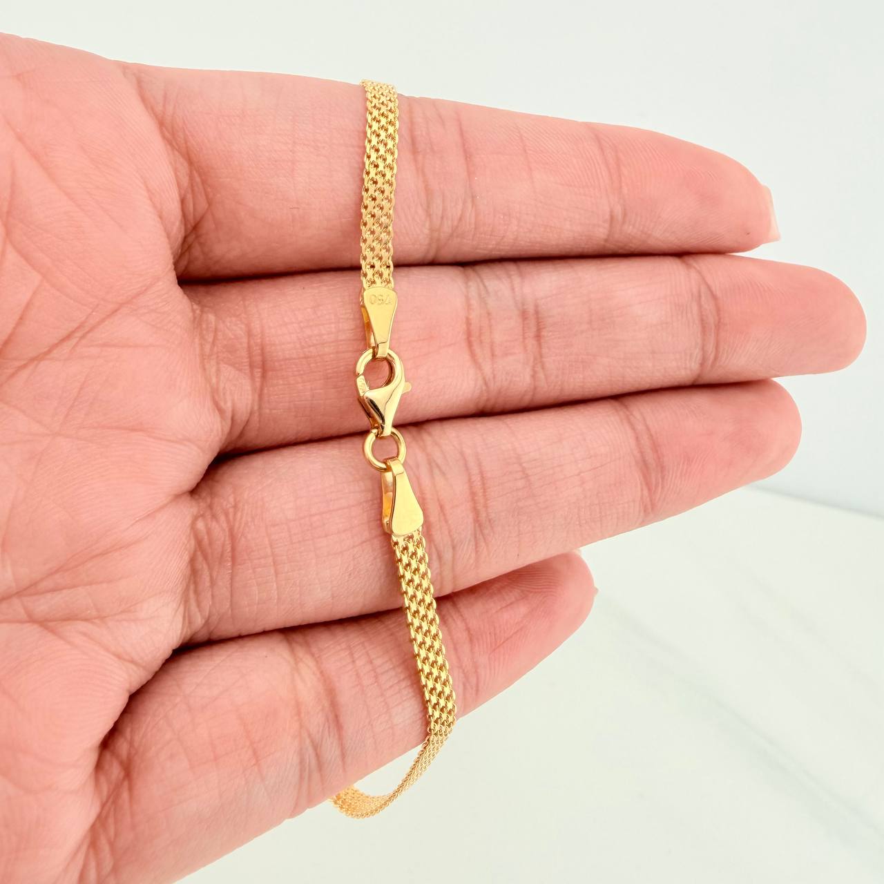 Pulso Chino 3.3gr / 19cm / 2mm Oro Amarillo +1 18K $