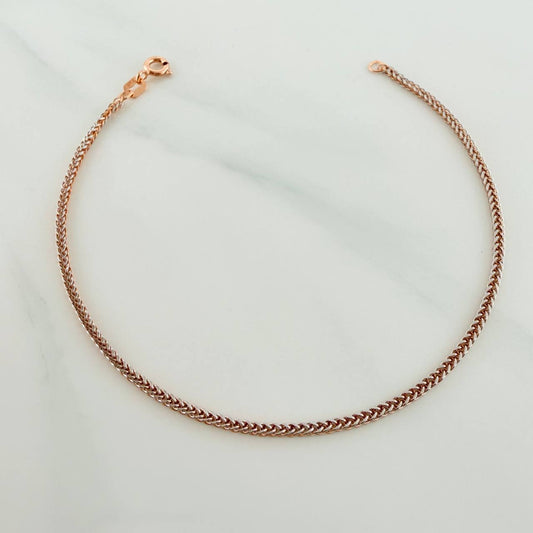 Pulso Franco 1.25gr / 19cm / 1.2mm Dos Oros Blanco Rosa +3 18K $