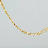 Cadena Figaro 3.1gr / 54.9cm / 2.05mm Oro Amarillo +1 18K $