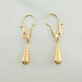 Candongas Lagrima 0.7gr / 2.5cm / Oro Amarillo 18K %