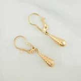 Candongas Lagrima 0.7gr / 2.5cm / Oro Amarillo 18K %