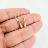 Candongas Lagrima 0.7gr / 2.5cm / Oro Amarillo 18K %