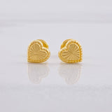 Topos Corazón Diamantado 0.6g / 6.9mm Oro Amarillo 18K
