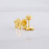 Topos Flor 1.2g / 7.6mm Oro Amarillo 18K