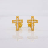 Topos Cruz 1.1g / 10.1mm Oro Amarillo 18K