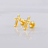 Topos Cruz 1.1g / 10.1mm Oro Amarillo 18K