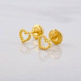 Topos Silueta Corazón 0.6g / 4.5mm Oro Amarillo 18K