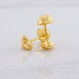 Topos Corazón Diamantado 0.5g / 4.3mm Oro Amarillo 18K