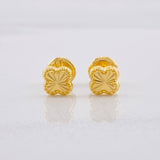 Topos Trébol Diamantado 0.45g / 5.2mm Oro Amarillo 18K