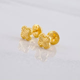Topos Trébol Diamantado 0.45g / 5.3mm Oro Amarillo 18K